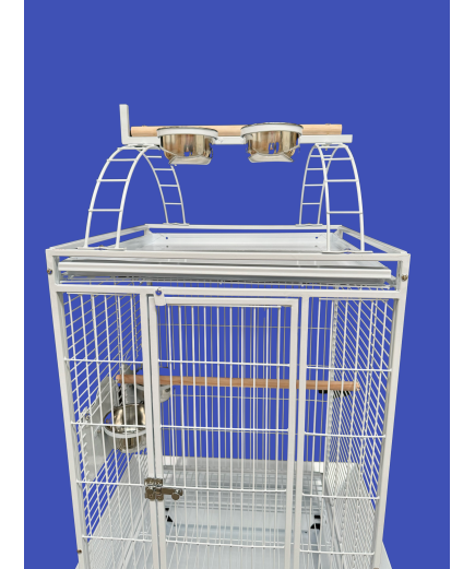 Parrot-Supplies Colorado Play Top Parrot Cage White